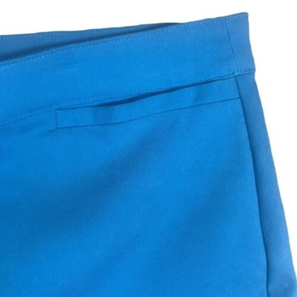 Ruby Rd. Capri Crop  pants women size 16P Teal Waistband Elastic Summer NWT $60 - Picture 7 of 11
